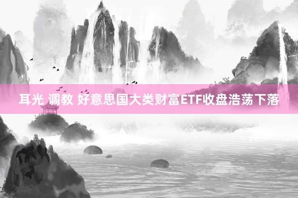 耳光 调教 好意思国大类财富ETF收盘浩荡下落