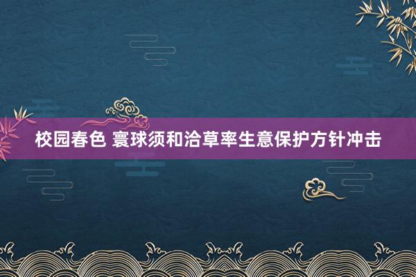 校园春色 寰球须和洽草率生意保护方针冲击