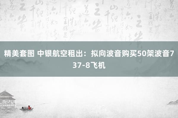 精美套图 中银航空租出：拟向波音购买50架波音737-8飞机